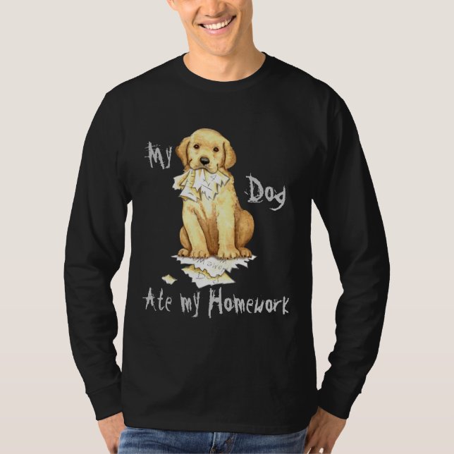 Mein gelber Labrador aß meine Hausaufgaben T-Shirt (Vorderseite)