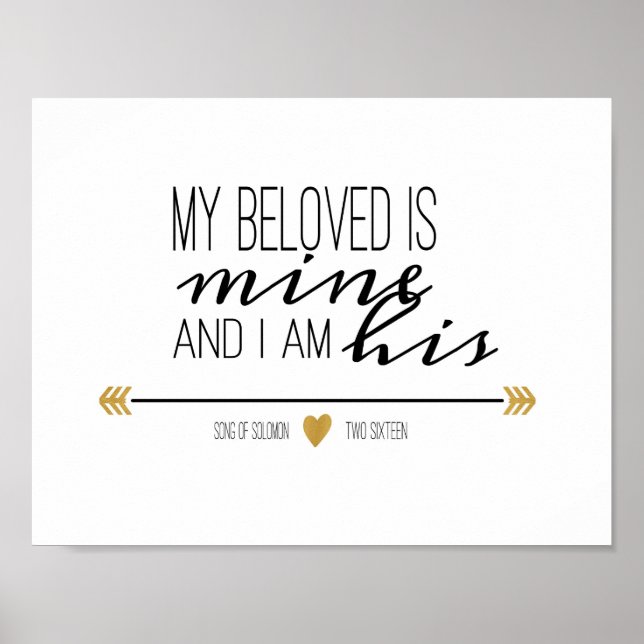 Mein Geliebter ist meiner, die Schrift Poster (Vorne)