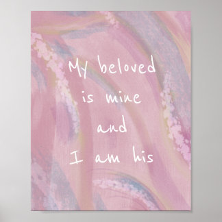 Mein geliebtes Boho Watercolor Christlich Poster