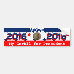 Mein Gerbil für den Präsidenten Autoaufkleber