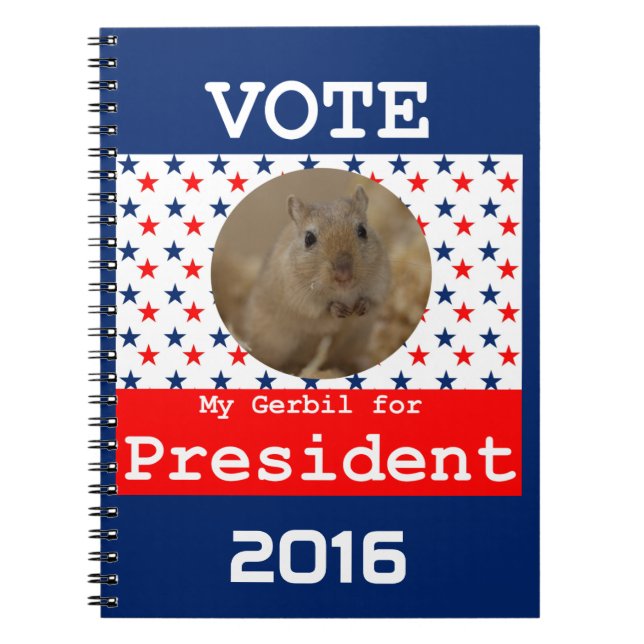 Mein Gerbil für Präsident Notebook Notizblock (Vorderseite)