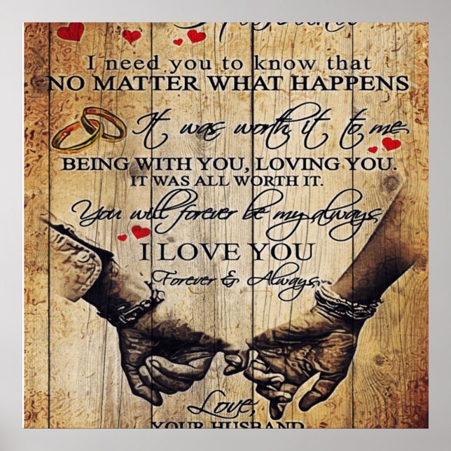 Mein Geschenk für den Ehemann | Schreiben an ihn | Poster (Vorne)