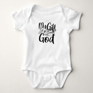 Mein Geschenk von Gott Evangeliumsgrafik Geburtsse Baby Strampler