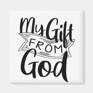 Mein Geschenk von Gottes Evangeliumsgrafik Geburt  Magnet