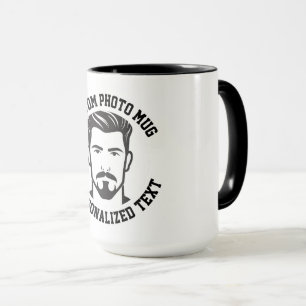 Mein Gesicht auf einem großen benutzerdefinierten Tasse