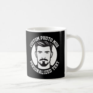 Mein Gesicht auf einem individuellen Tasse SCHWARZ