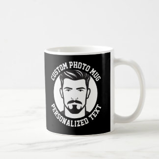 Mein Gesicht auf einem individuellen Tasse SCHWARZ