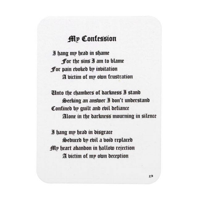 Mein Geständnis Magnet (Vertikal)