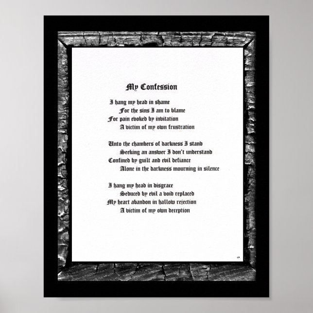 Mein Geständnis Poster (Vorne)