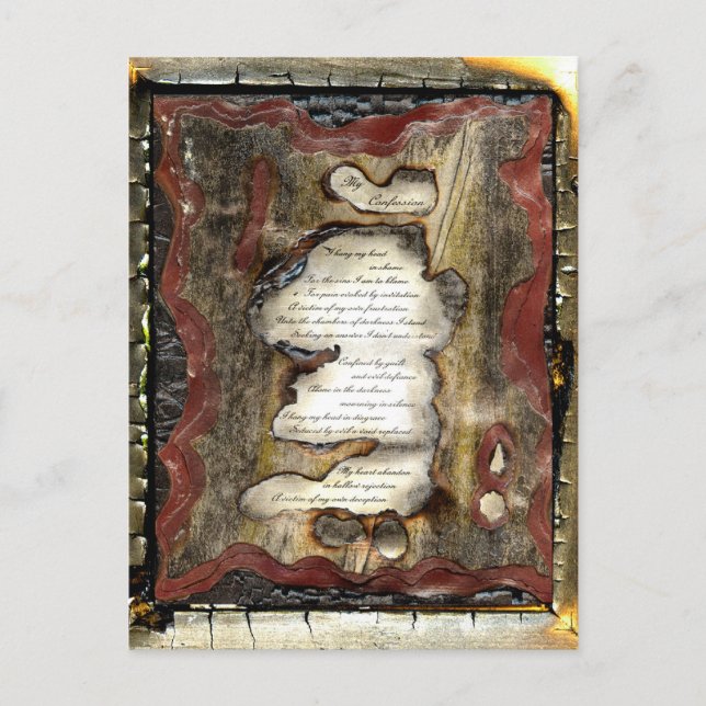 Mein Geständnis Postkarte (Vorderseite)