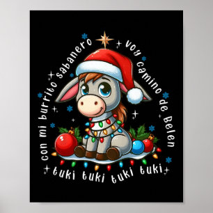Mein gesunder mexikanischer Weihnachts-Esel Spanis Poster