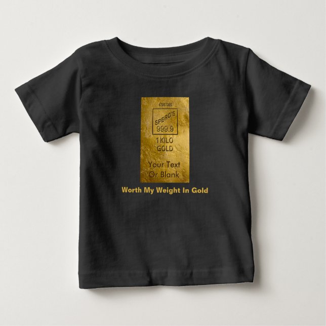 Mein Gewicht in Gold Baby T-shirt (Vorderseite)