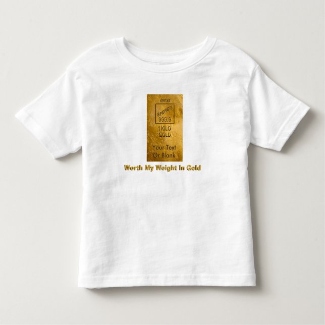 Mein Gewicht in Gold Kleinkind T-shirt (Vorderseite)