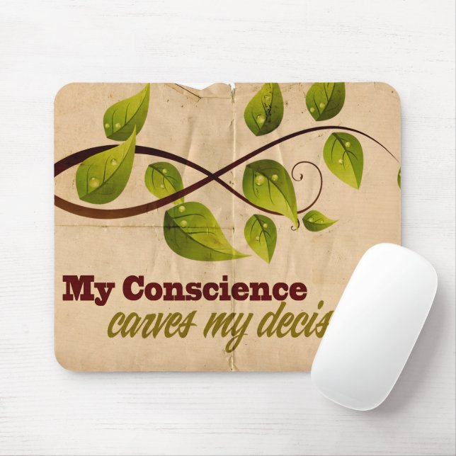 "Mein Gewissen" Motivation Affirmation Mousepad (Mit Mouse)