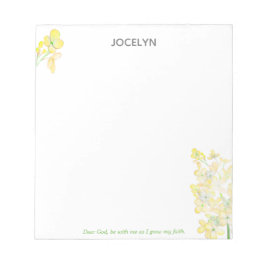 Mein Glaube an den gelben Hyazinth Personalisiert Notizblock