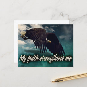 "Mein Glaube stärkt mich" Motivation Affirmation Postkarte