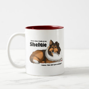 Mein Glück bei Sheltie Zweifarbige Tasse