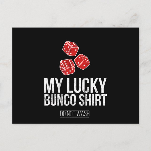 Mein Glück Bunco Funny Bunco nicht T-Shirt waschen Postkarte (Vorderseite)