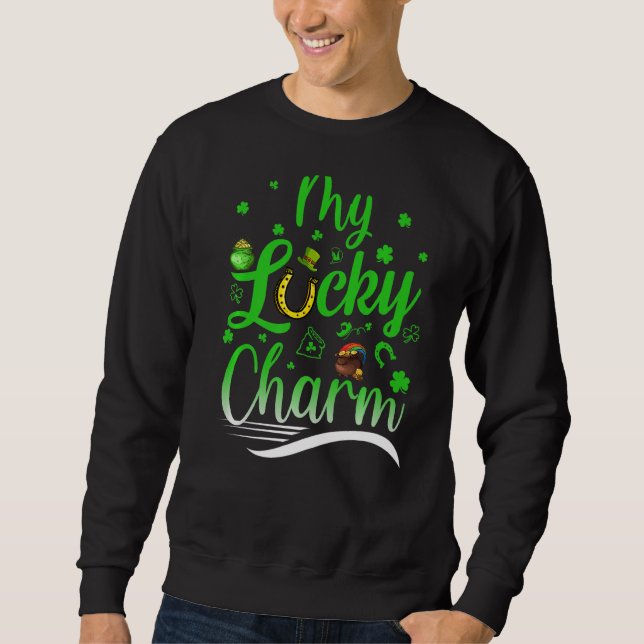 Mein Glück Charm St Patrick's Day Irish Sweatshirt (Vorderseite)
