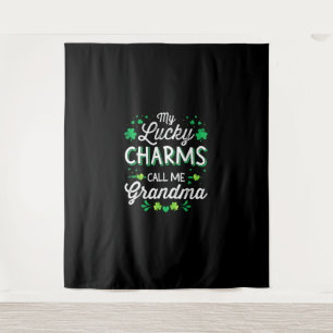 Mein Glück nennt mich Oma für St Patricks da Wandteppich