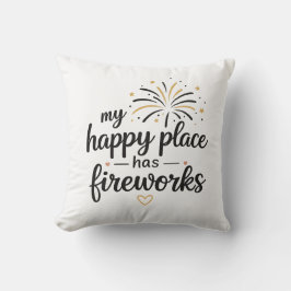 Mein glücklicher Ort hat Feuerwerk Kissen