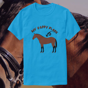 Mein glücklicher Ort Reiten auf Bay T-Shirt