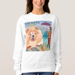 MEIN GLÜCKLICHER ORT Yachats Oregon - Chow white S Sweatshirt
