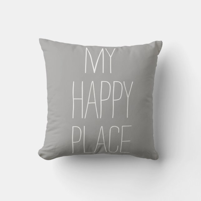Mein glücklicher Place Accent Pillow Kissen (Vorderseite)