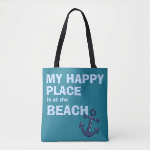 Mein glücklicher Platz ist an der Strand-Strand