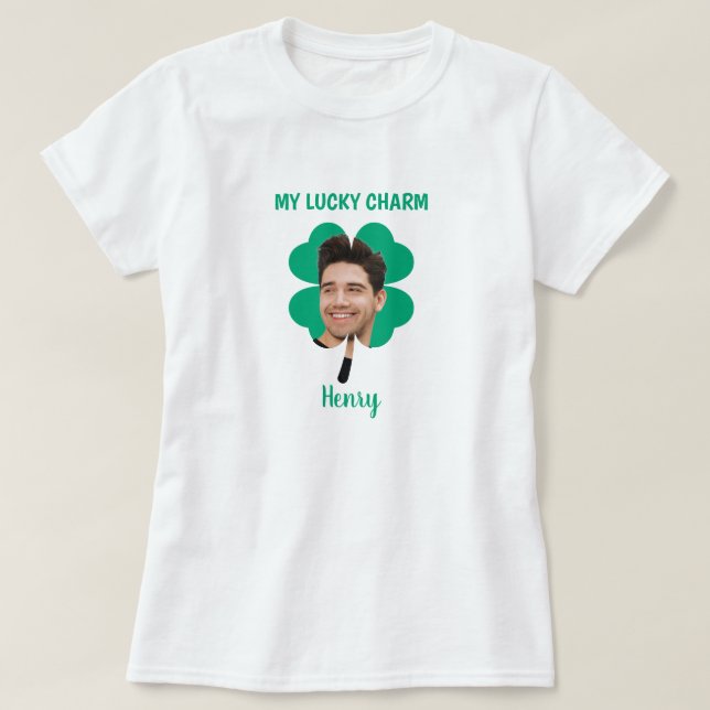 Mein Glücksbringer Benutzername St. Patrick's Day  T-Shirt (Design vorne)