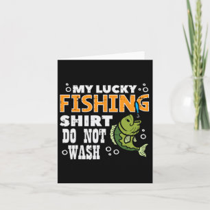 Mein Glücksfischer-Shirt nicht waschen Funny Fish Karte