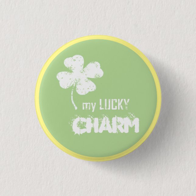 Mein Glücksspiel-Charm-Kleeblatt-Button-Button Button (Vorderseite)