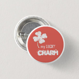 Mein Glücksspiel-Charm-Kleeblatt-Button-Button Button