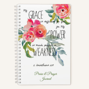 Mein Gnaden-pink-florales Lob- und Gebetsjournal Notizbuch