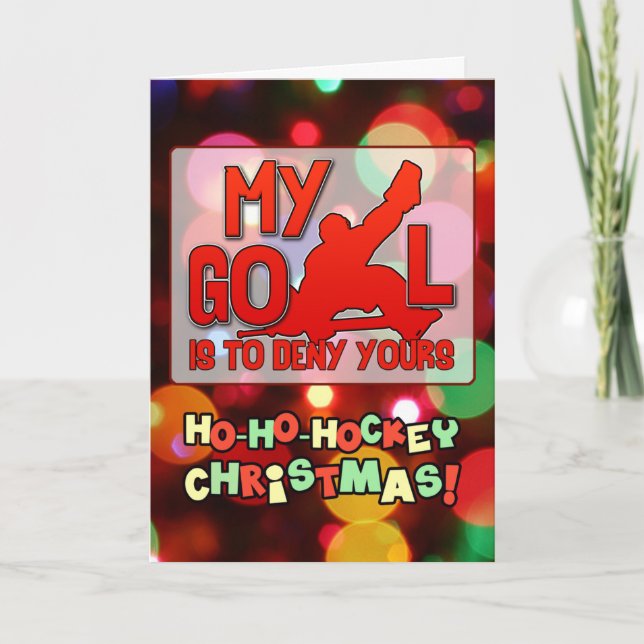 Mein Gockey-Goalie-Zitat Weihnachtskarte Feiertagskarte (Vorderseite)