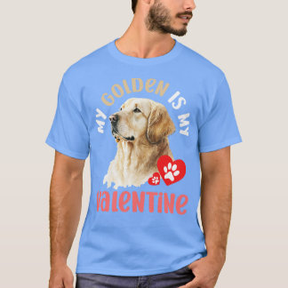 Mein Golden ist mein Valentins Hundeliebhaber T-Shirt