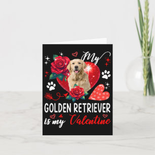 Mein Golden Retriever ist mein Valentinsbesitzer F Karte