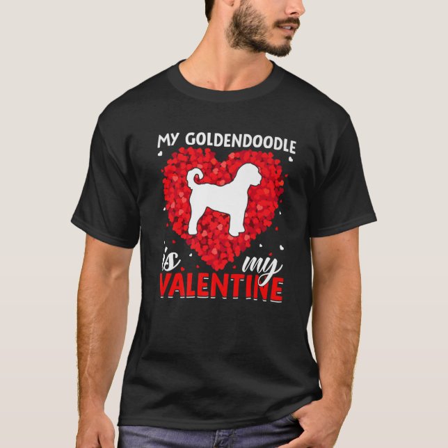 Mein Goldendoodle ist mein Valentine Goldendoodle  T-Shirt (Vorderseite)