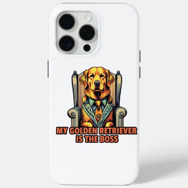 Mein Goldener Retriever ist der Boss Case-Mate iPhone Hülle (Rückseite)