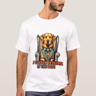 Mein Goldener Retriever ist der Boss für goldenes  T-Shirt