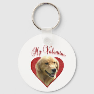 Mein Goldener Retriever Valentine Schlüsselanhänger