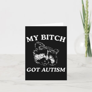 Mein Got Autismus Racoon Meme Trash Panda Mens Karte