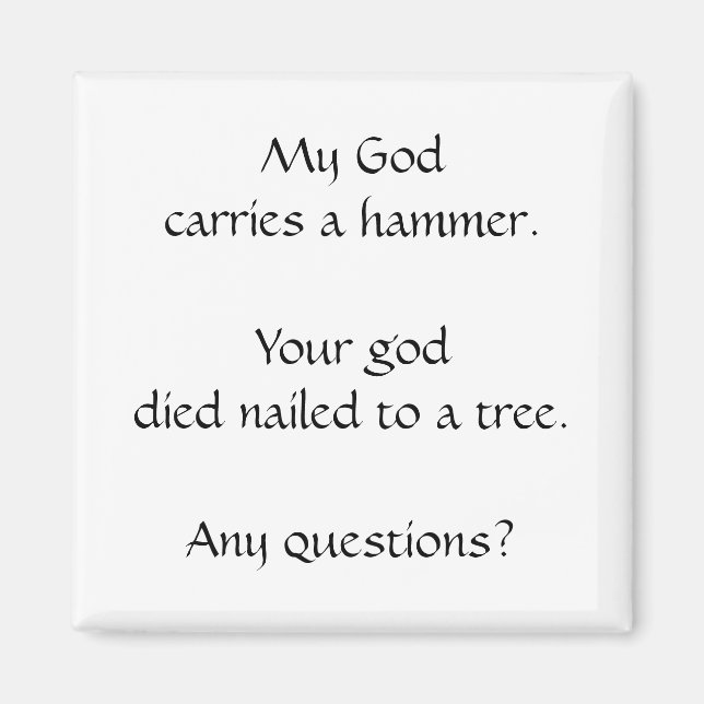 Mein Gott/Dein Himmelsmagazin Magnet (Vorne)