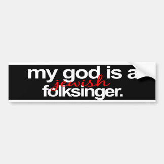 Mein Gott ist ein jüdisches folksinger Autoaufkleber