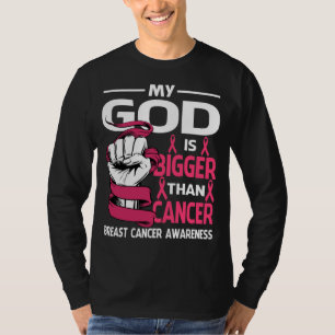 Mein Gott ist größer als Krebs Brustkrebs Bewuss T-Shirt