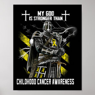 Mein Gott ist stärker als das Bewusstsein für Kreb Poster