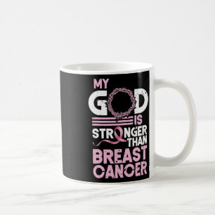 Mein Gott ist stärker als das Brustkrebs-Bewusstse Kaffeetasse