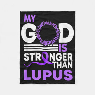 Mein Gott ist stärker als das Lupus Awareness Ribb Fleecedecke