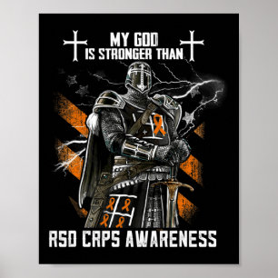Mein Gott ist stärker als das Rsd Crps Bewusstsein Poster