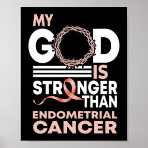 Mein Gott ist stärker als Endometriumkrebs Poster